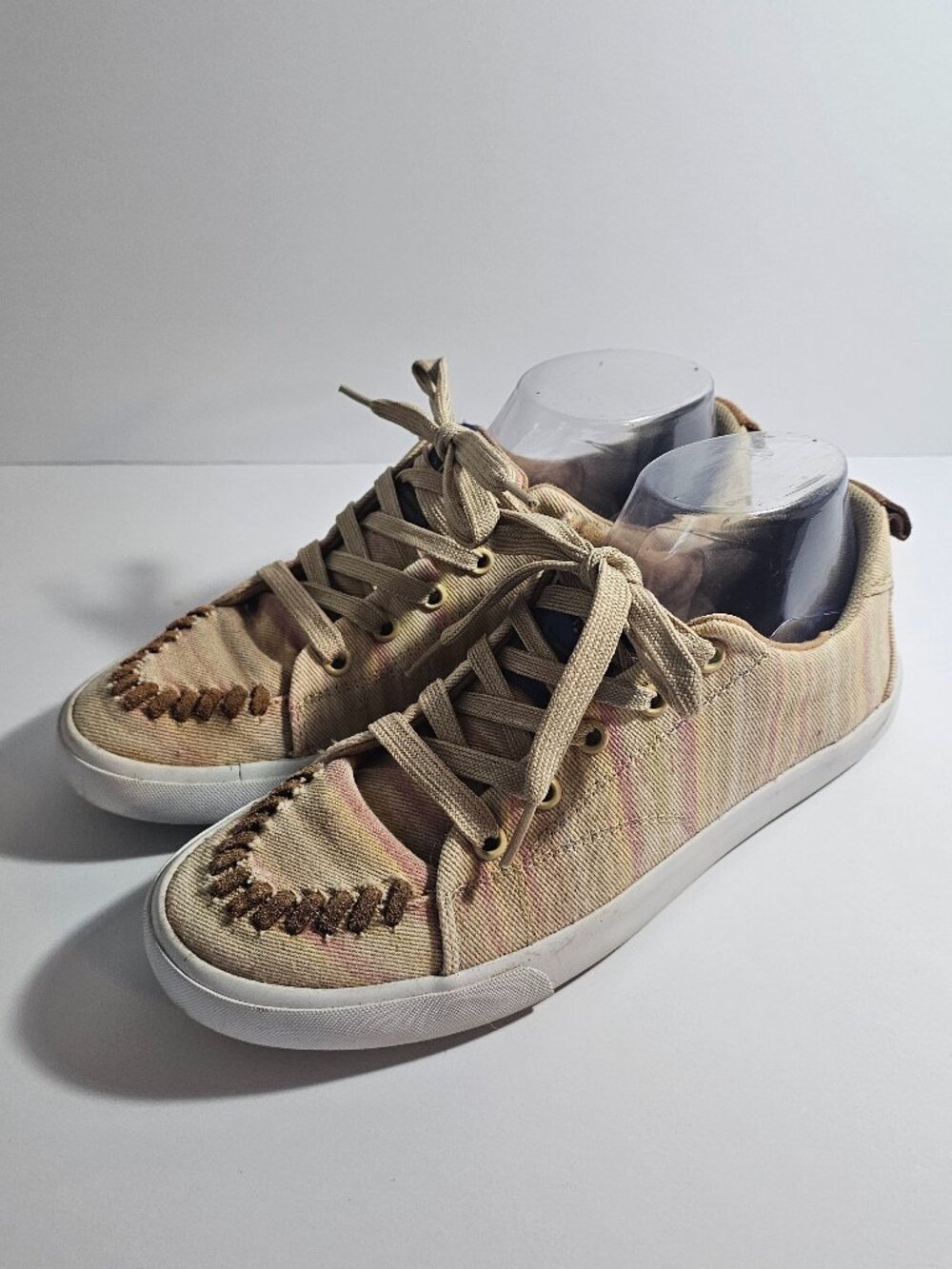 Reba by Justin Sneakers Western Boho Stripes Tan 8.5